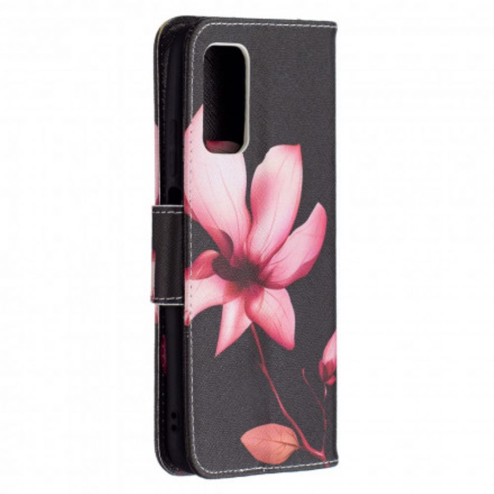 Flip Case Für Poco M3 Rosa Blume