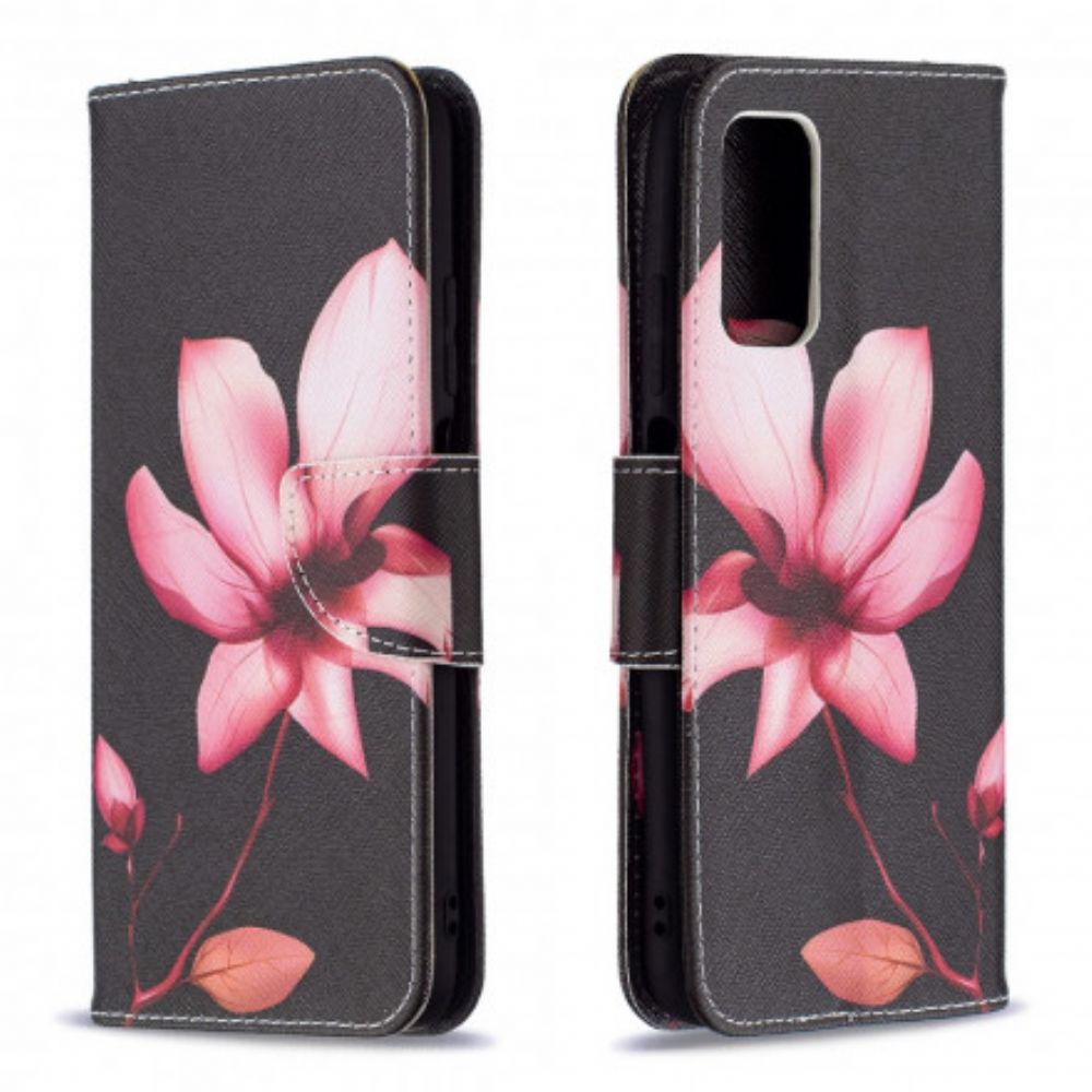 Flip Case Für Poco M3 Rosa Blume