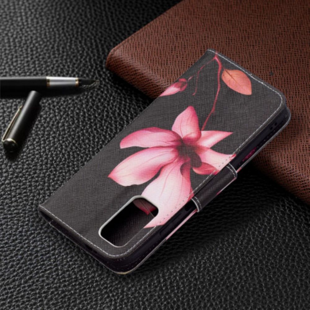 Flip Case Für Poco M3 Rosa Blume