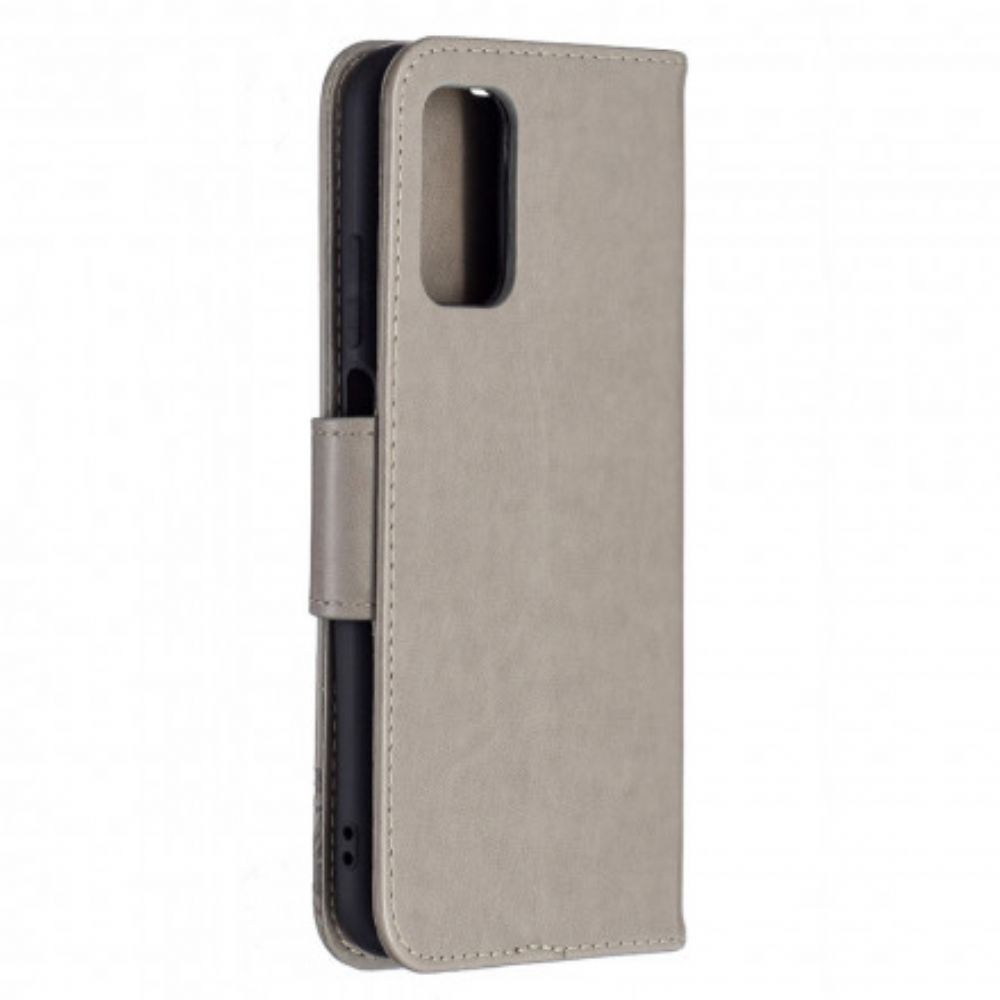 Flip Case Für Poco M3 Flip Case Schmetterlinge Und Schräge Klappe