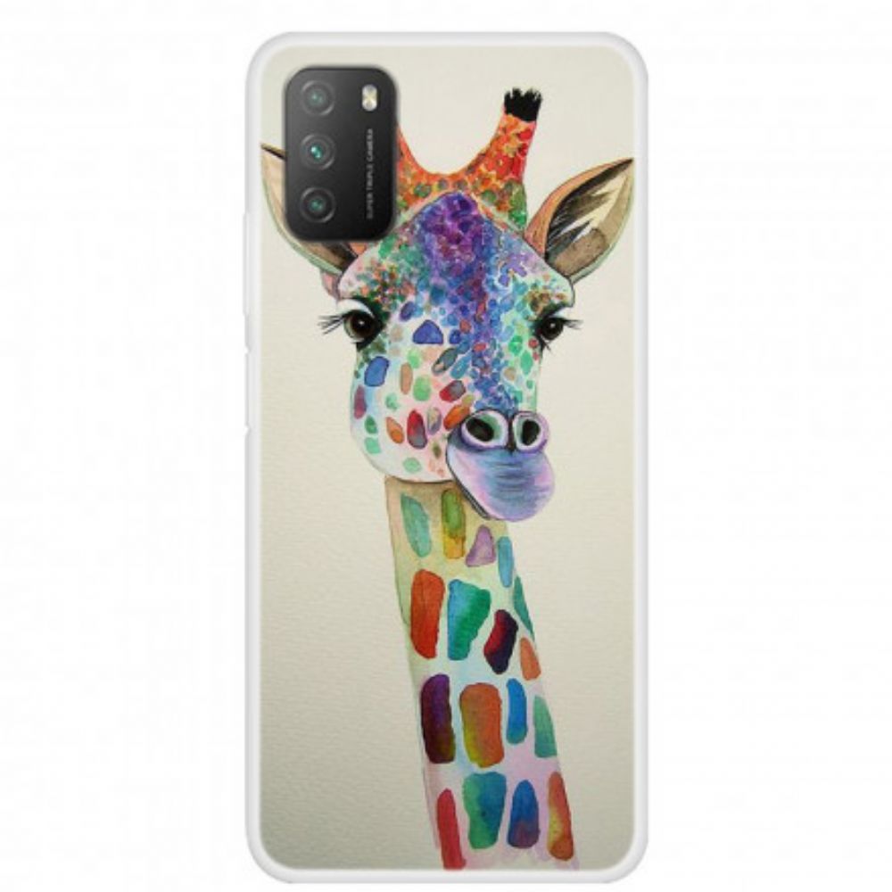 Hülle Für Poco M3 Bunte Giraffe