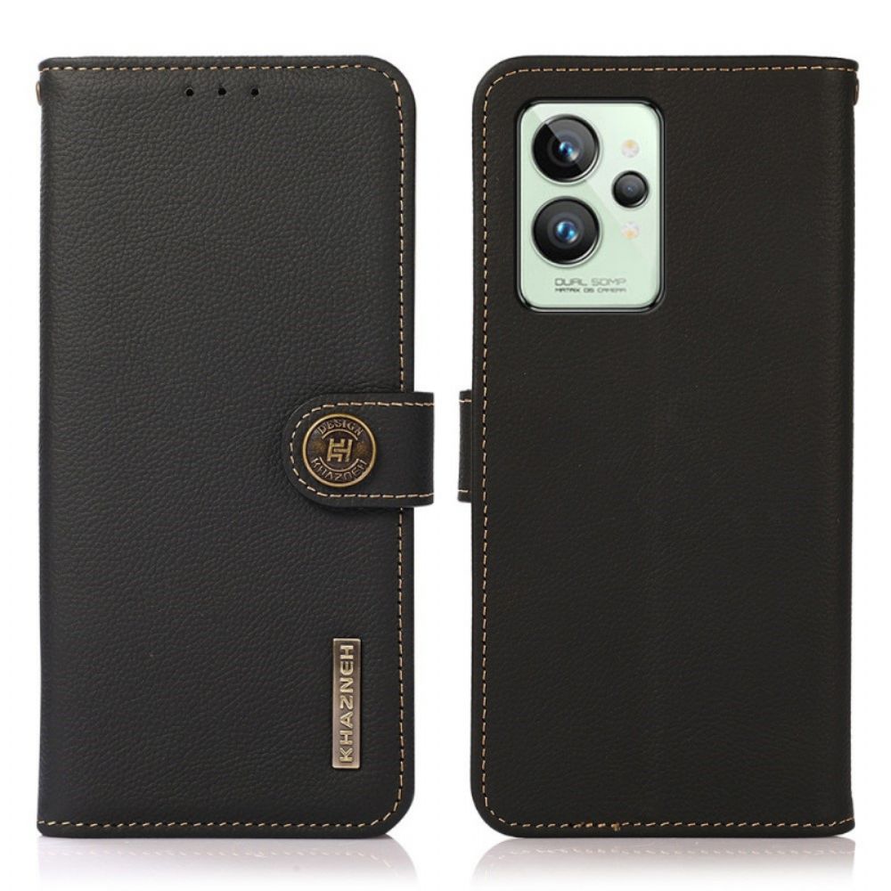 Flip Case Für Realme GT2 Pro Echtes Leder Khazneh Rfid