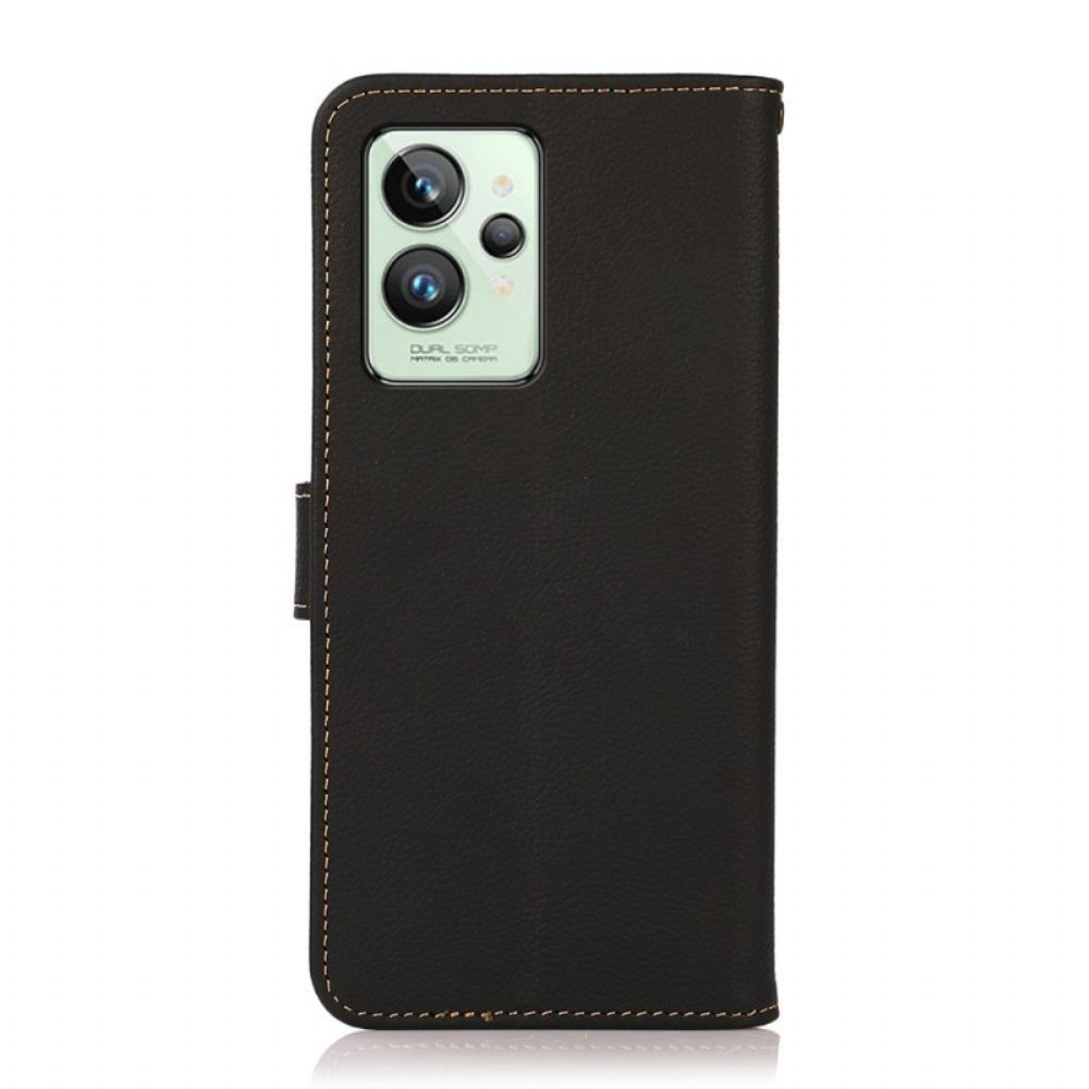 Flip Case Für Realme GT2 Pro Echtes Leder Khazneh Rfid