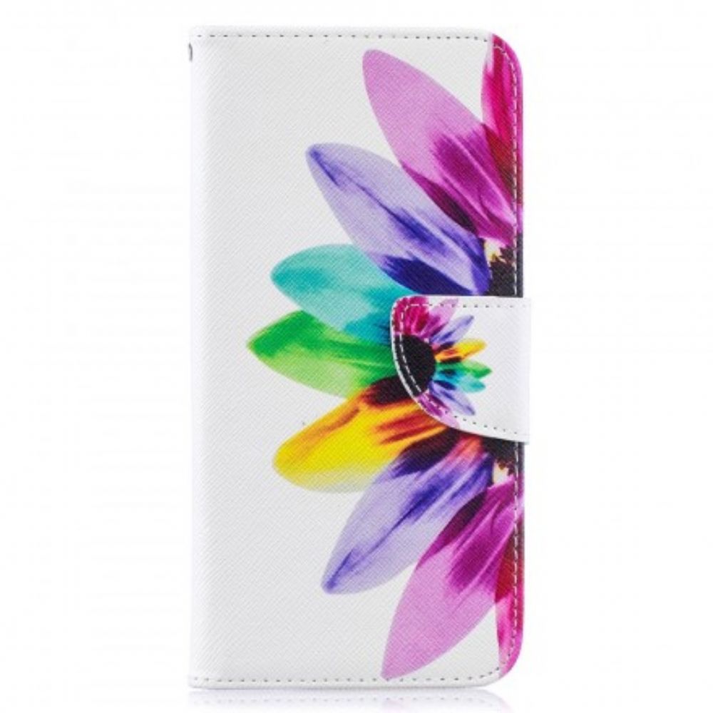 Flip Case Für Samsung Galaxy A50 Aquarell Blume