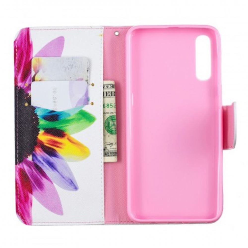 Flip Case Für Samsung Galaxy A50 Aquarell Blume