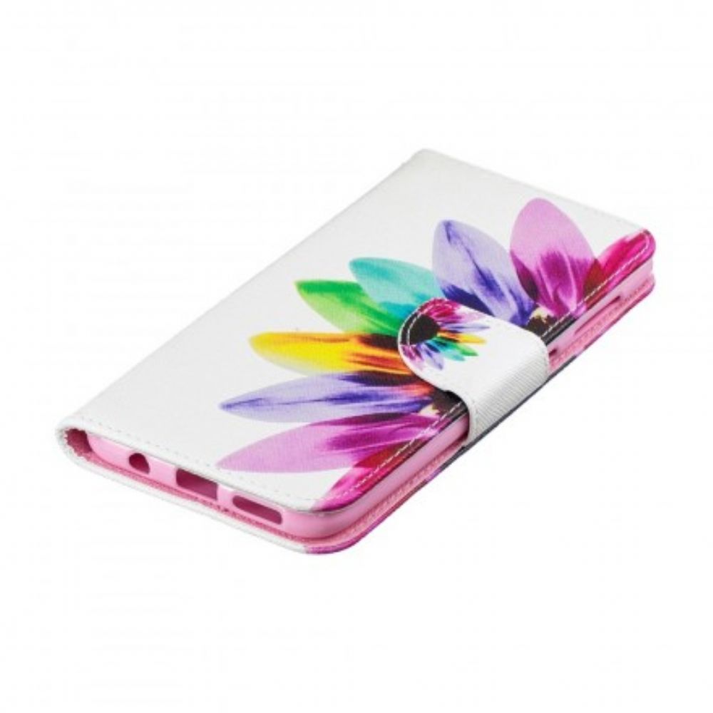 Flip Case Für Samsung Galaxy A50 Aquarell Blume