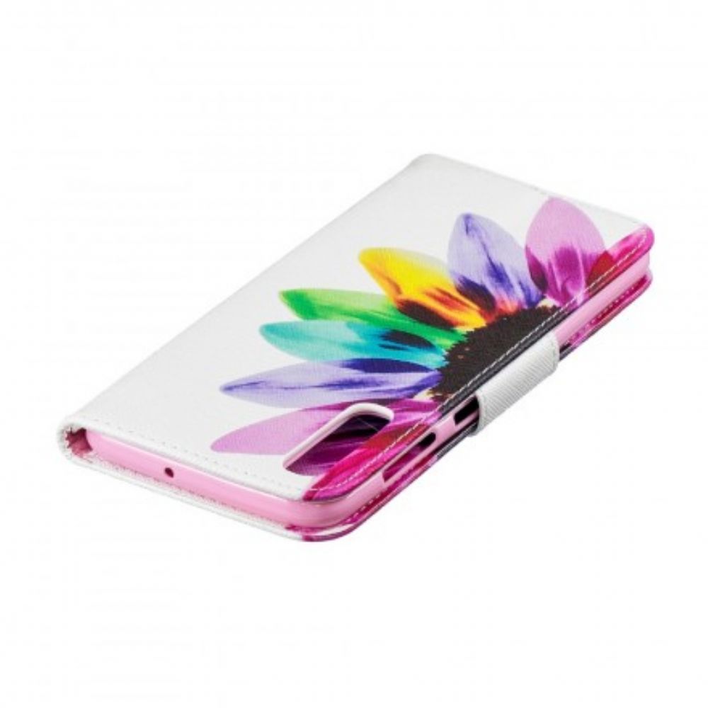 Flip Case Für Samsung Galaxy A50 Aquarell Blume