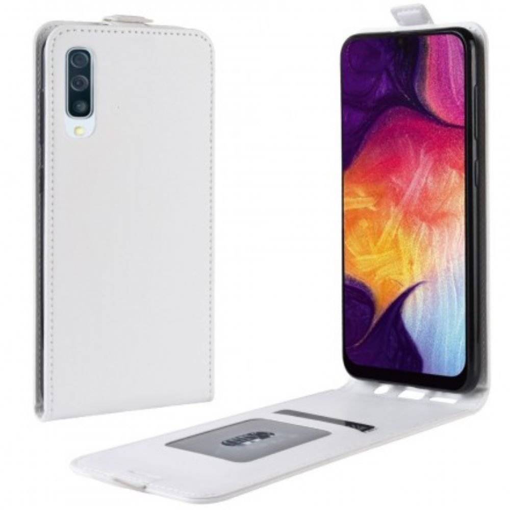 Flip Case Für Samsung Galaxy A50 Flip Case Faltbarer Ledereffekt