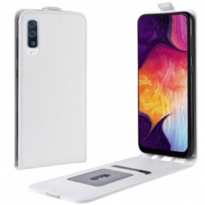 Flip Case Für Samsung Galaxy A50 Flip Case Faltbarer Ledereffekt