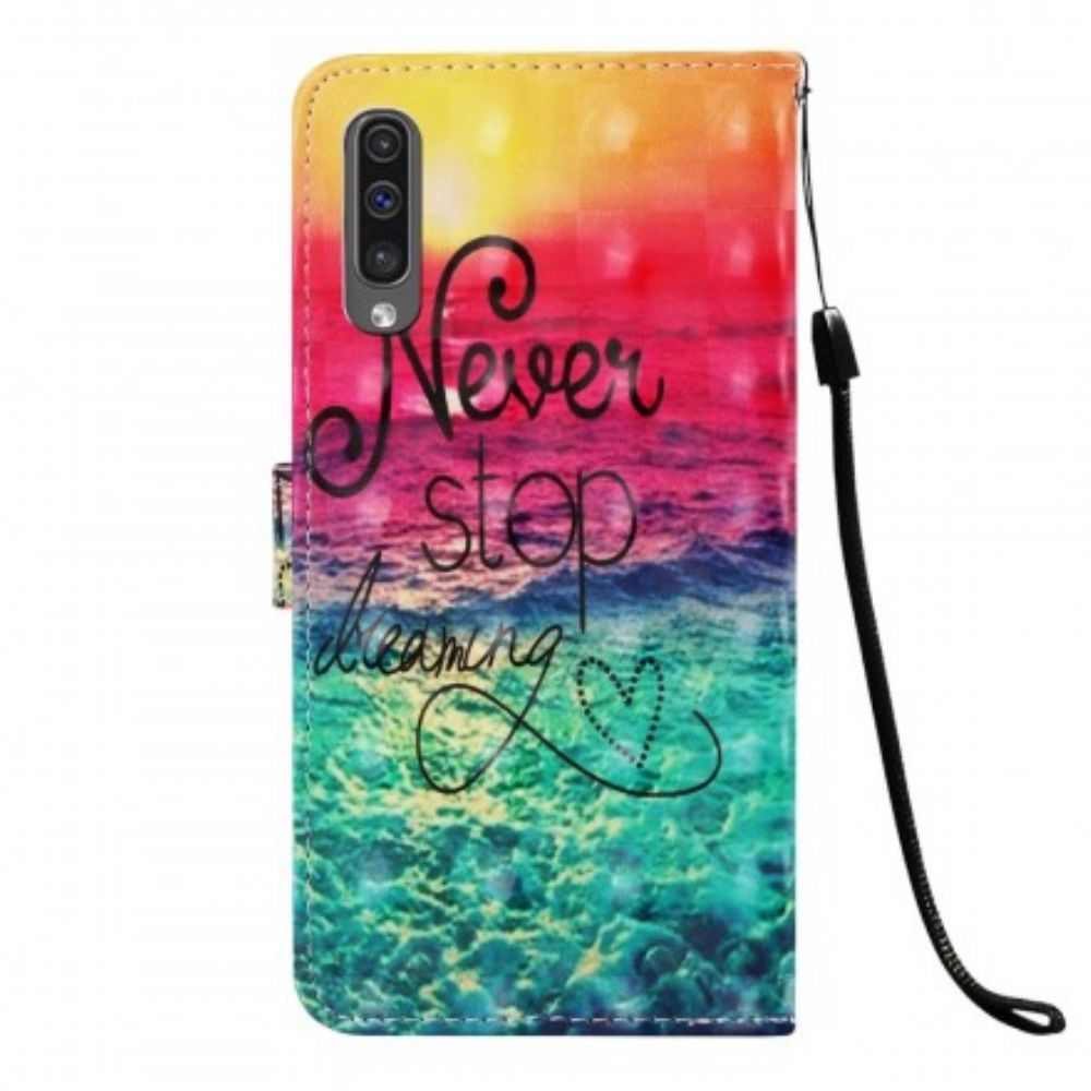 Flip Case Für Samsung Galaxy A50 Hören Sie Nie Auf Zu Träumen