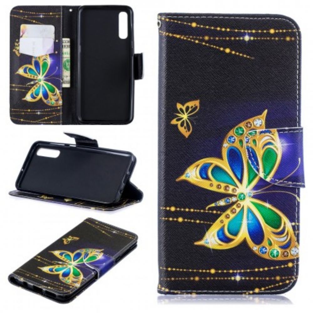 Flip Case Für Samsung Galaxy A50 Magischer Schmetterling