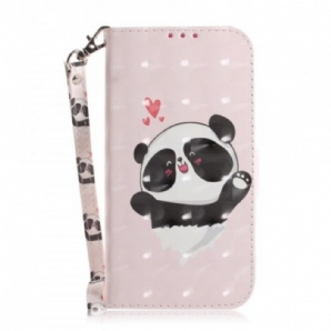 Flip Case Für Samsung Galaxy A50 Mit Kordel Panda-liebesband