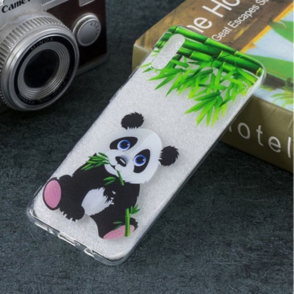 Handyhülle Für Samsung Galaxy A50 Transparenter Panda Isst