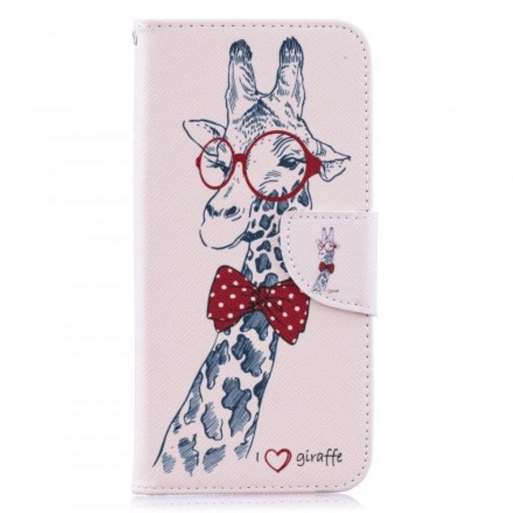 Lederhüllen Für Samsung Galaxy A50 Nerdige Giraffe