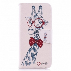 Lederhüllen Für Samsung Galaxy A50 Nerdige Giraffe