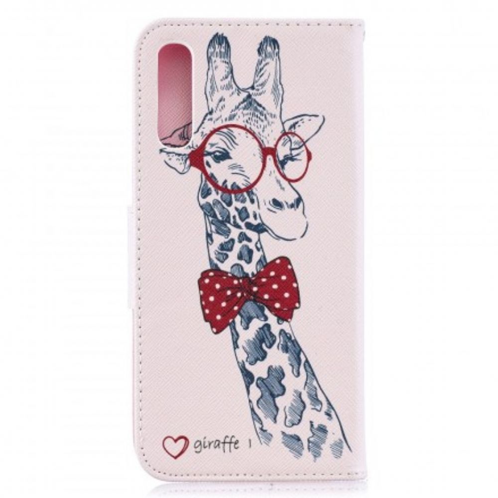 Lederhüllen Für Samsung Galaxy A50 Nerdige Giraffe