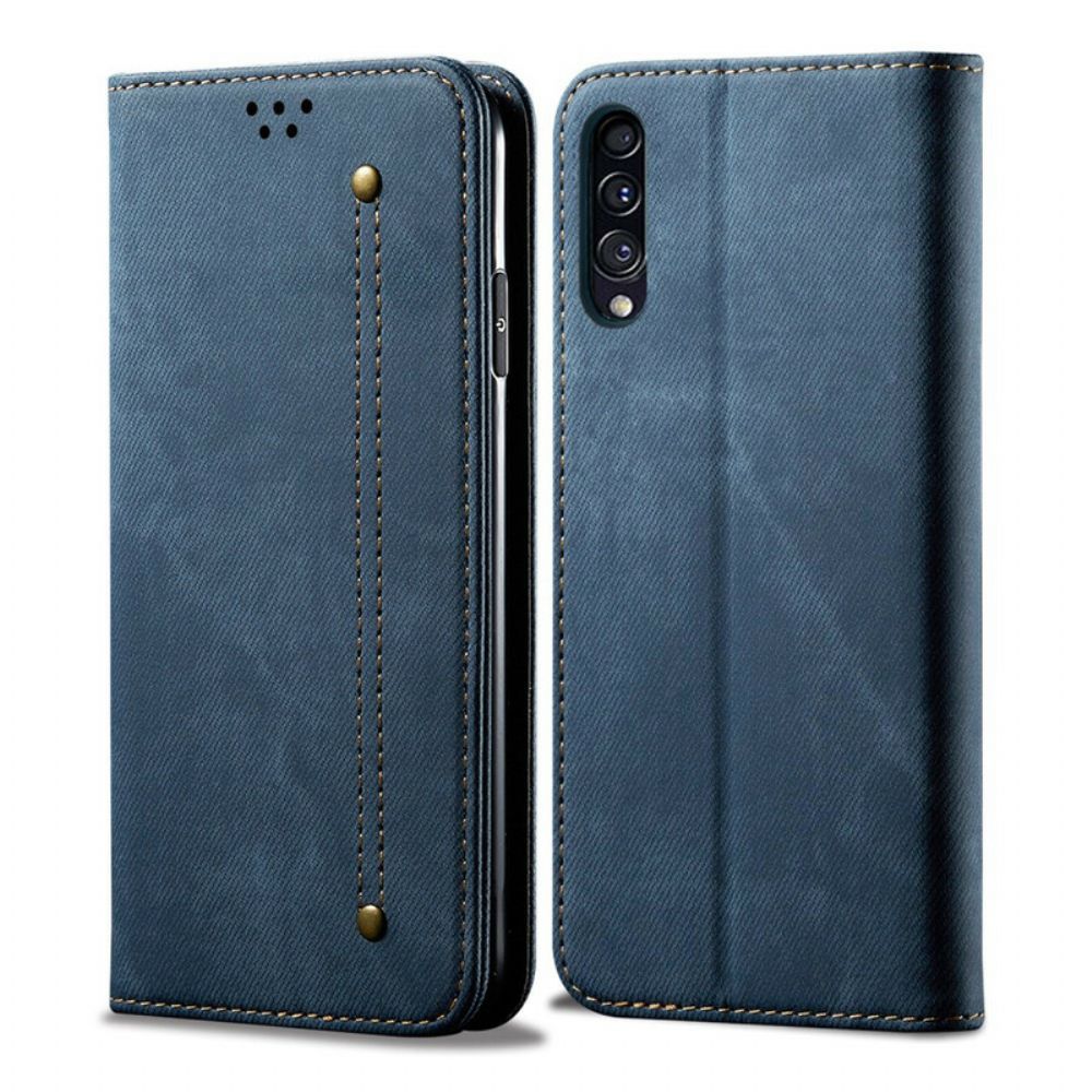 Schutzhülle Für Samsung Galaxy A50 Flip Case Jeansstoff