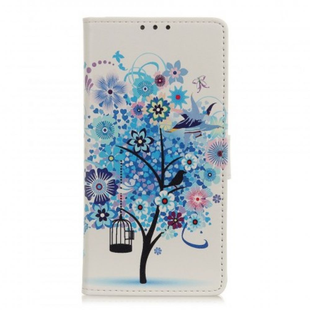 Flip Case Für Samsung Galaxy A20e Blühender Baum