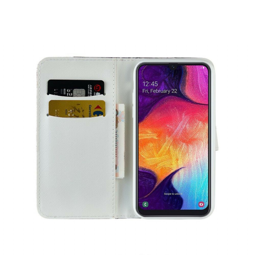 Flip Case Für Samsung Galaxy A20e Croc-diamanten