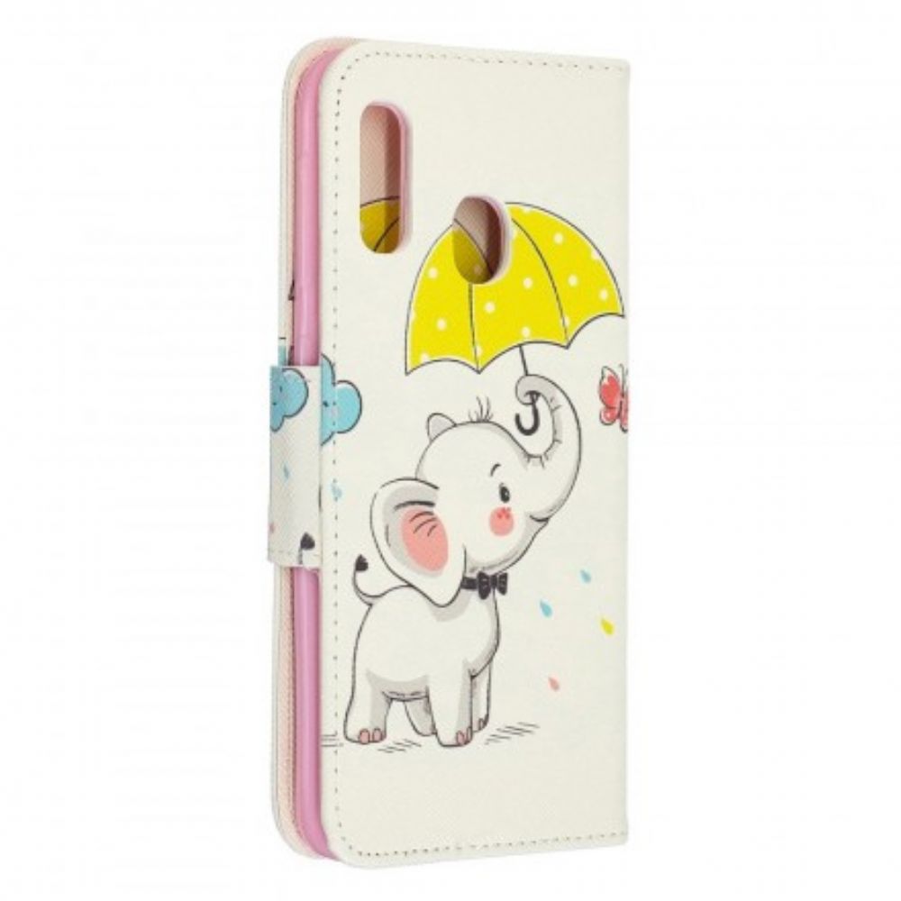 Flip Case Für Samsung Galaxy A20e Elefantenbaby