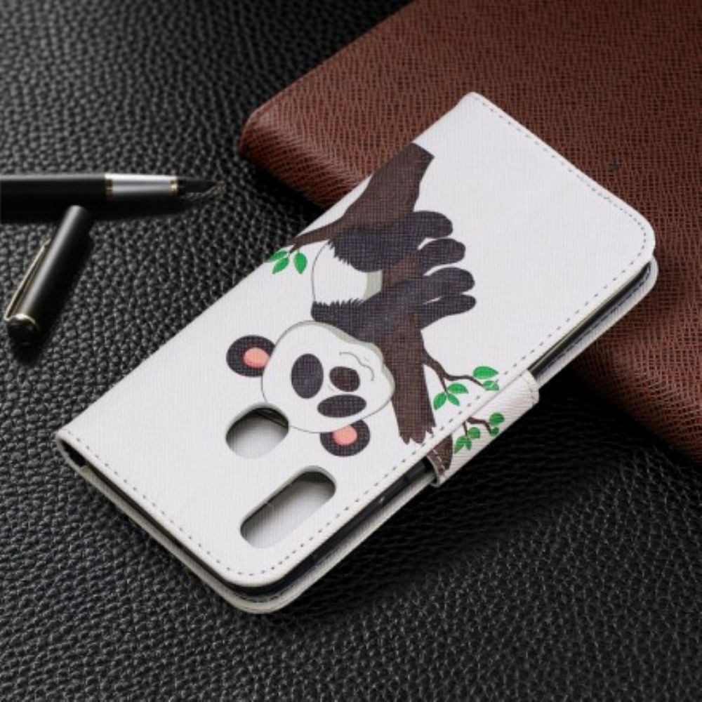 Flip Case Für Samsung Galaxy A20e Fauler Panda