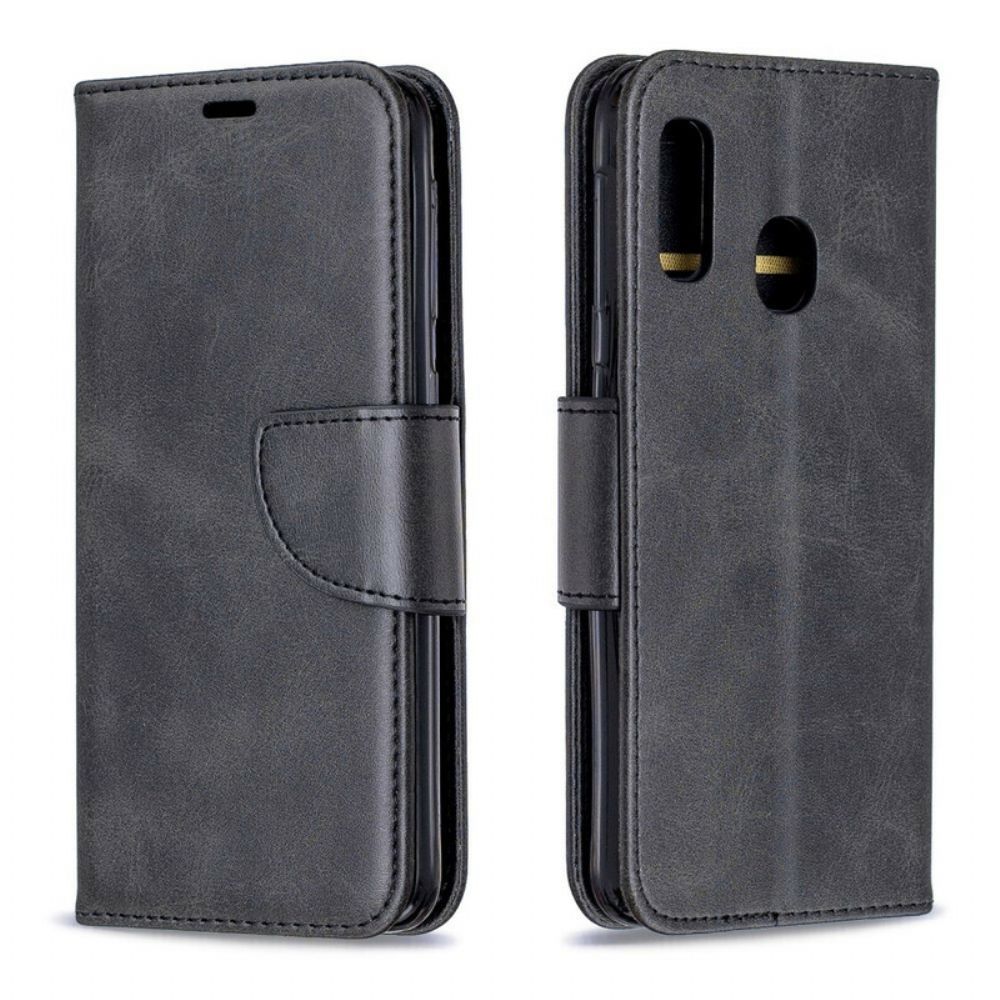 Flip Case Für Samsung Galaxy A20e Flip Case Glatter Schräglappen