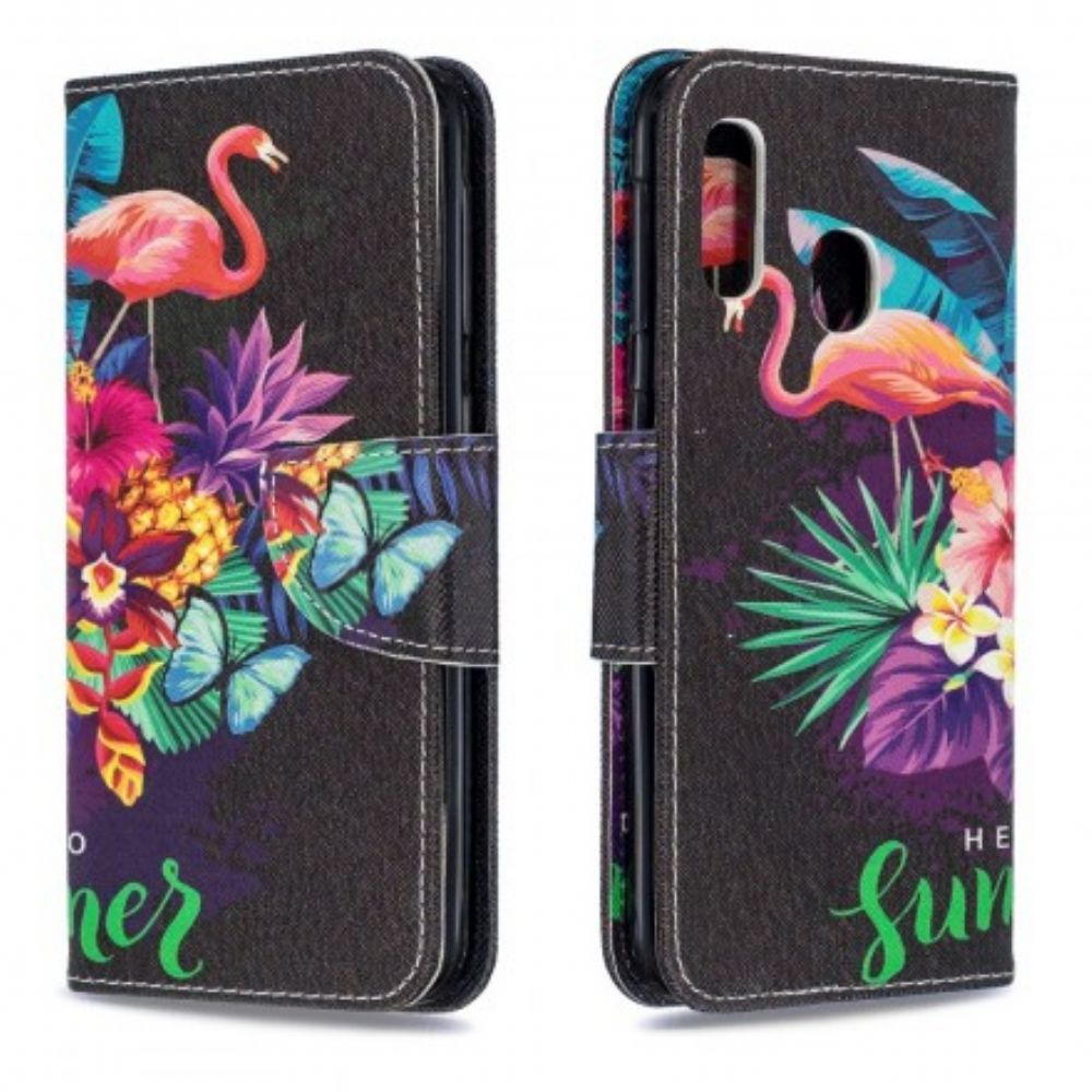 Flip Case Für Samsung Galaxy A20e Hallo Sommer