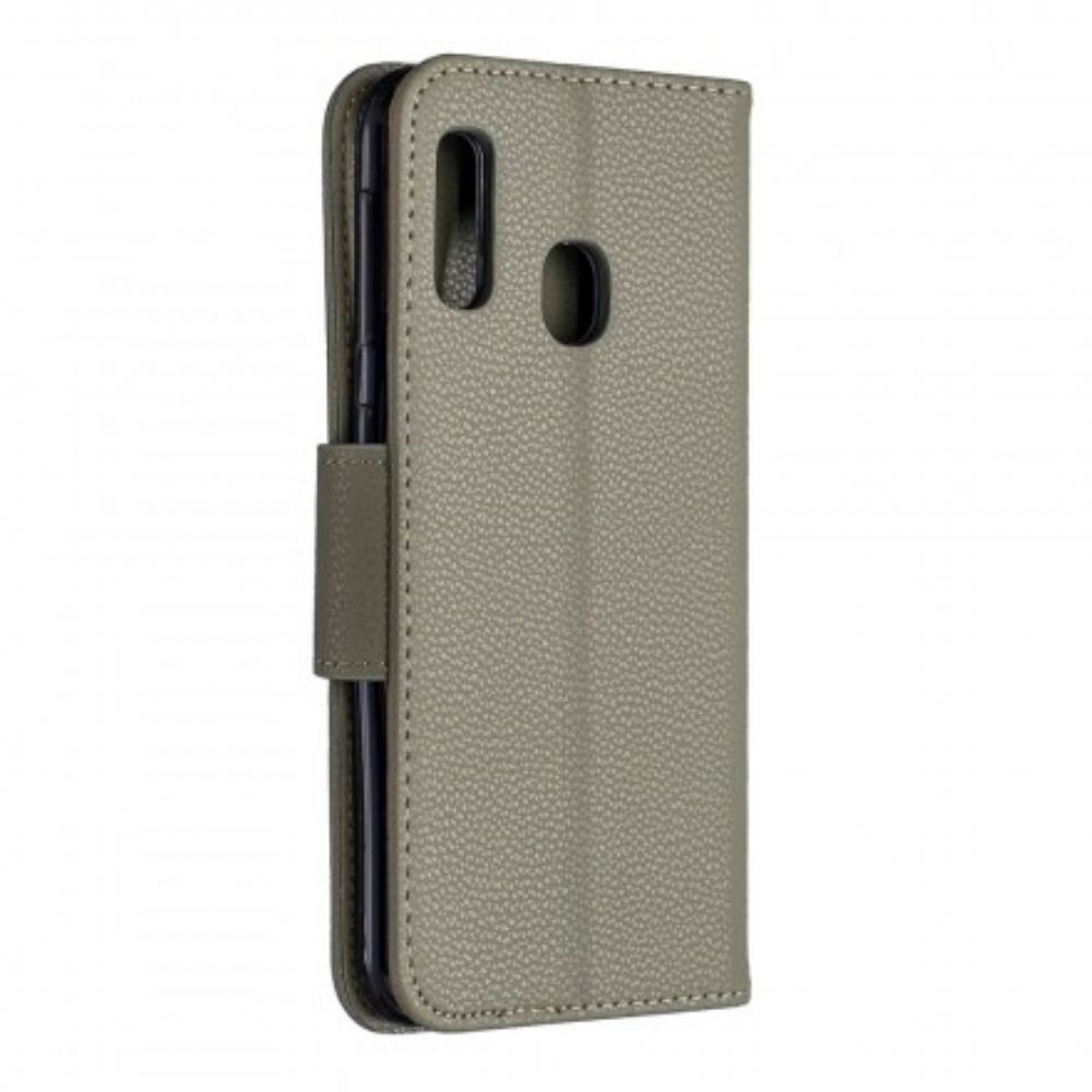 Flip Case Für Samsung Galaxy A20e Flip Case Litschi-klappe Schräg