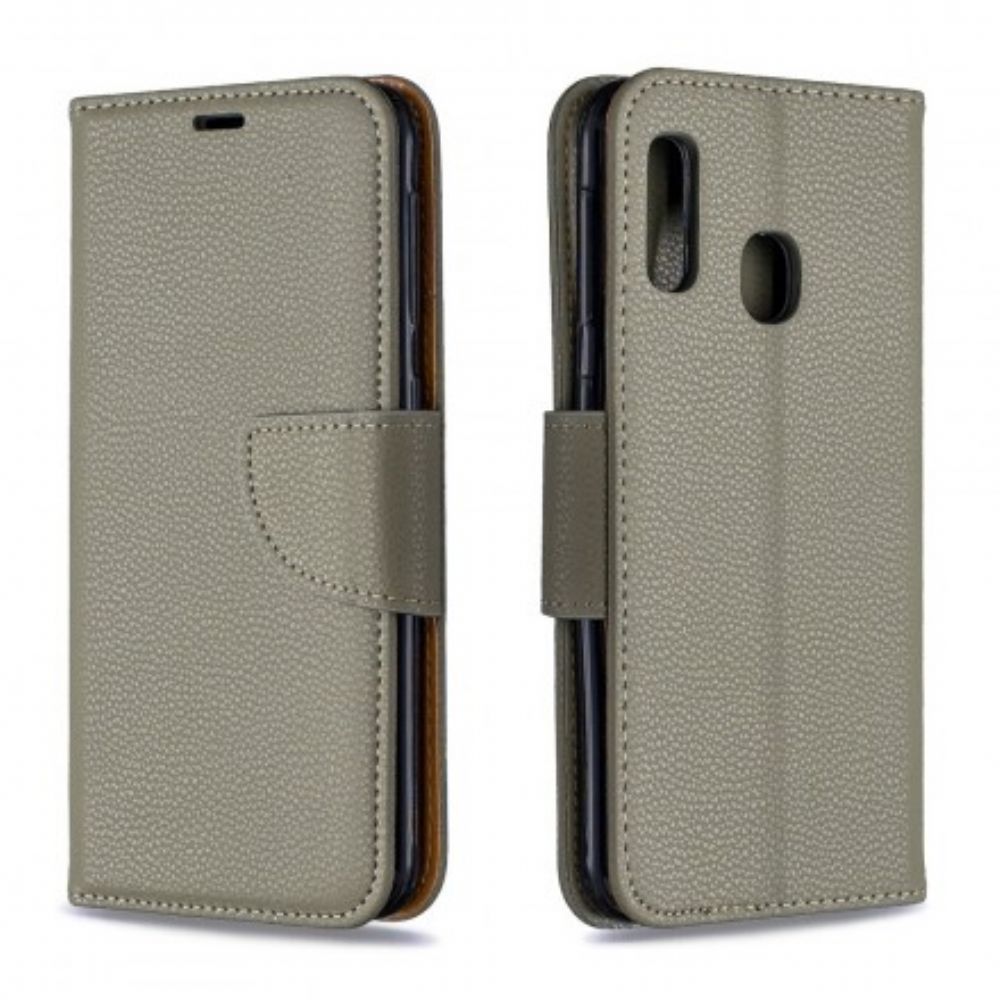 Flip Case Für Samsung Galaxy A20e Flip Case Litschi-klappe Schräg