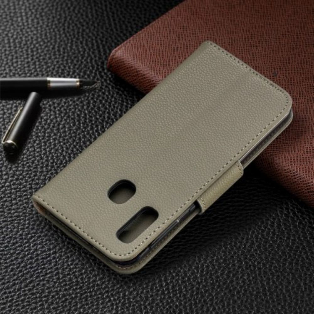 Flip Case Für Samsung Galaxy A20e Flip Case Litschi-klappe Schräg