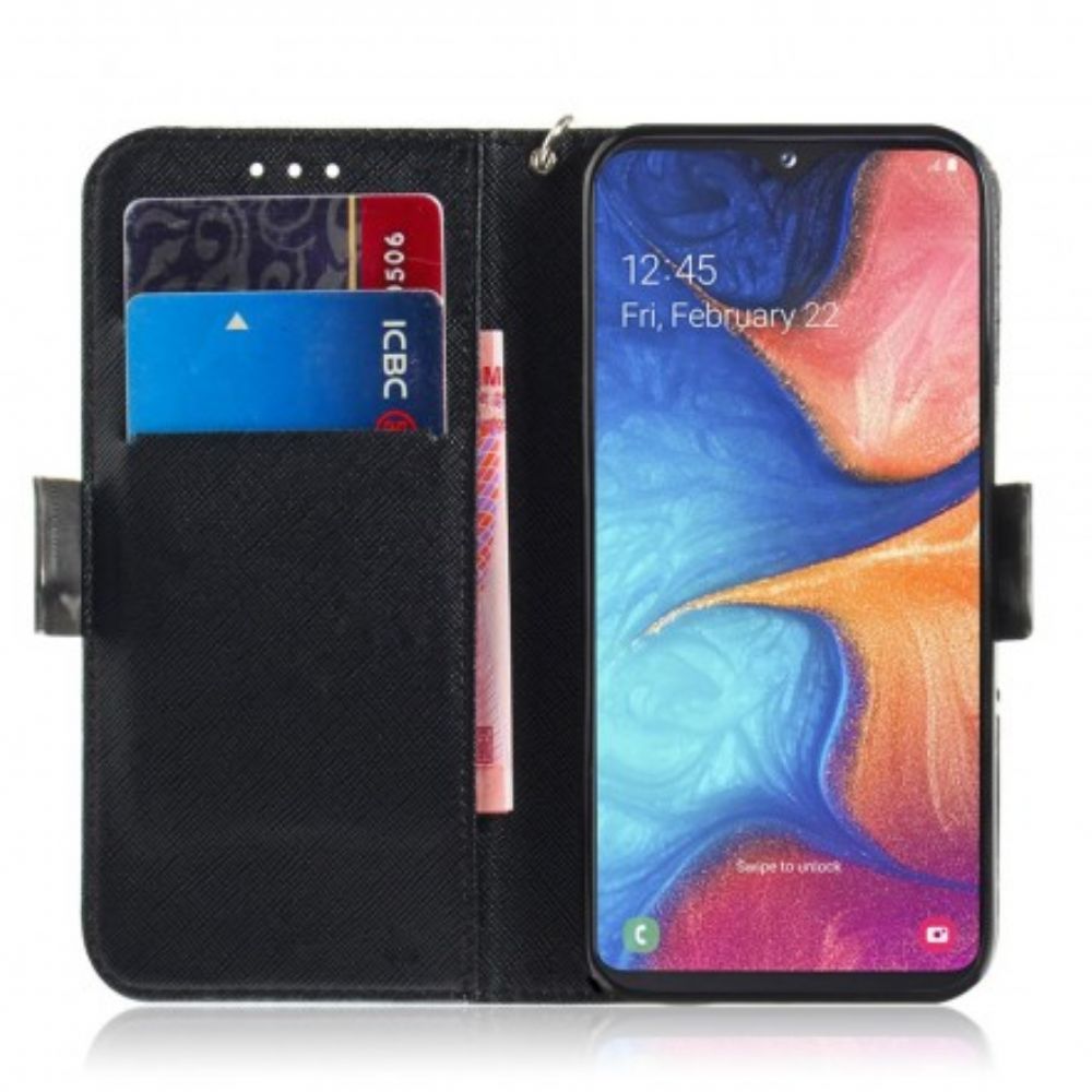 Flip Case Für Samsung Galaxy A20e Mit Kordel Tanga-safaritiere