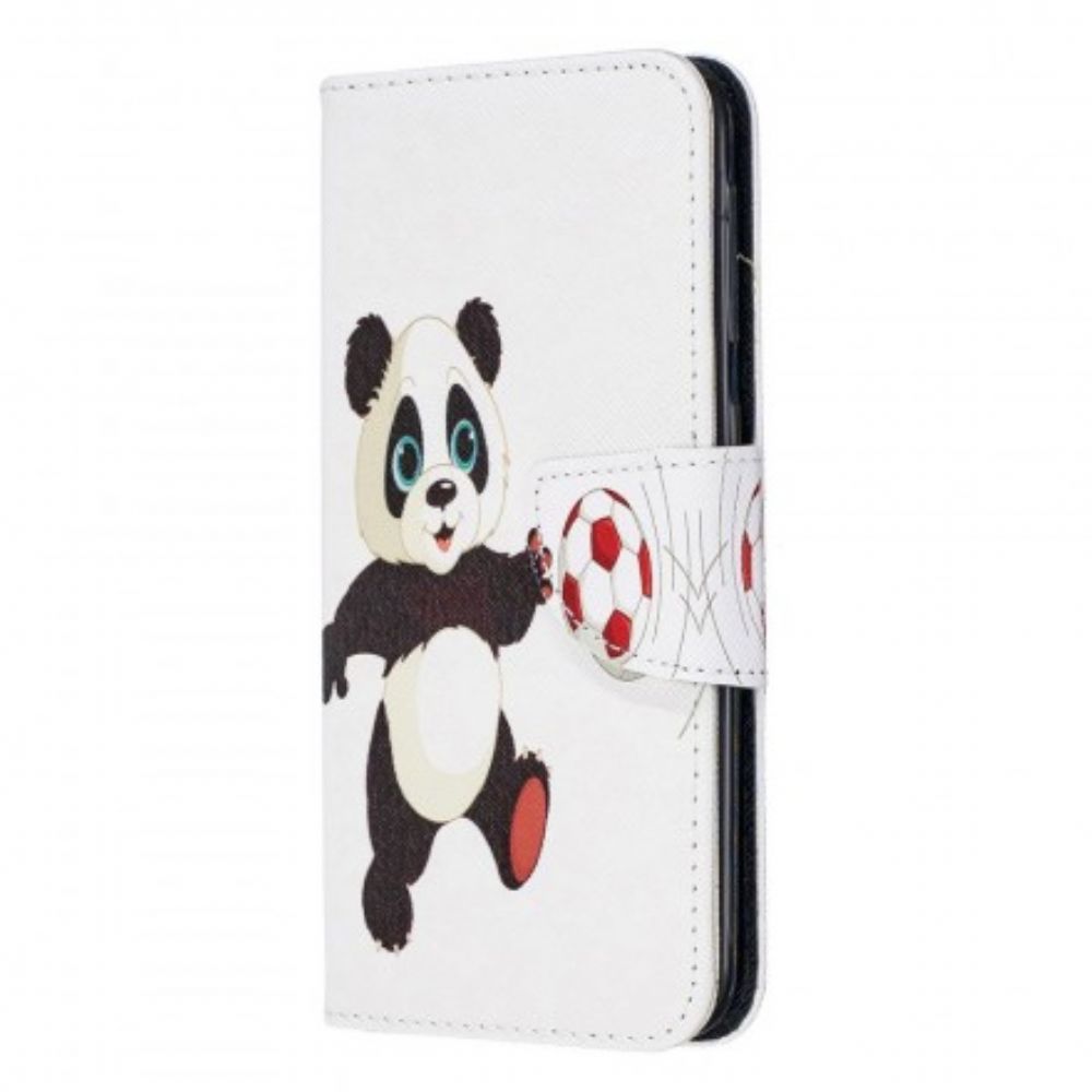 Flip Case Für Samsung Galaxy A20e Panda-fuß