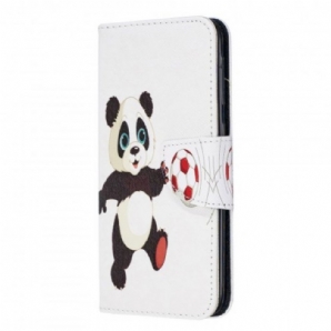 Flip Case Für Samsung Galaxy A20e Panda-fuß