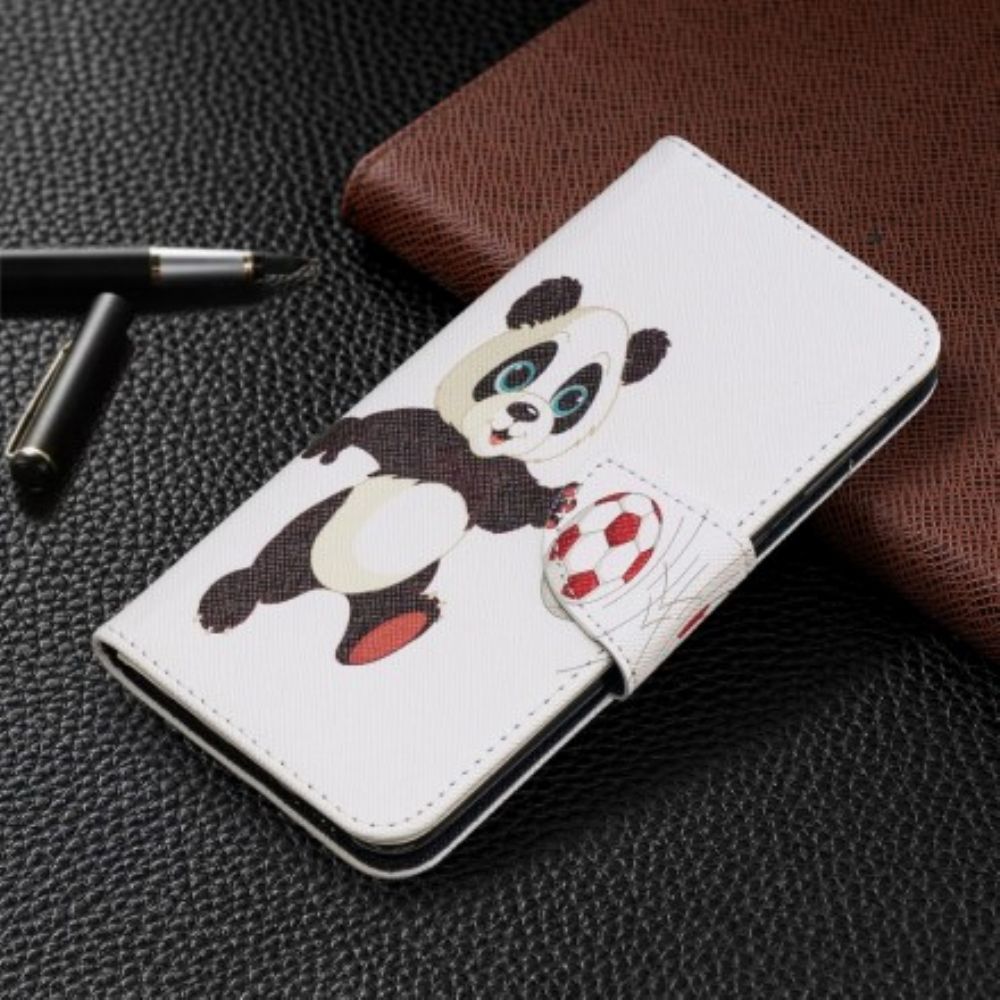 Flip Case Für Samsung Galaxy A20e Panda-fuß