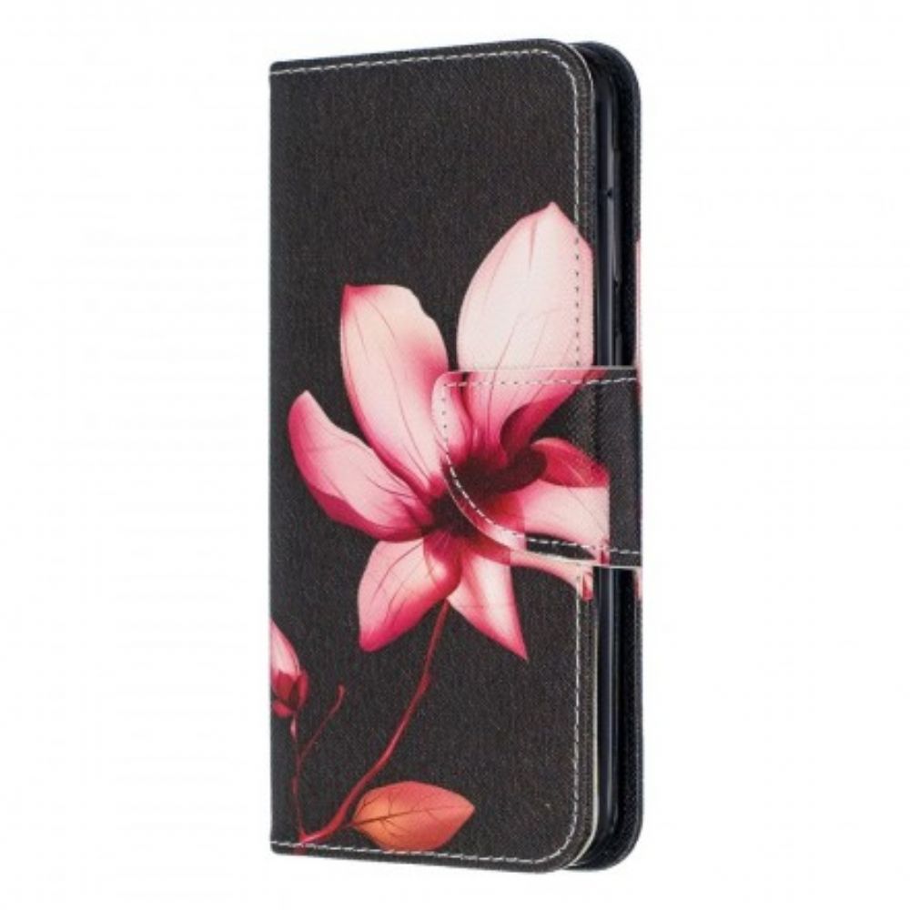 Flip Case Für Samsung Galaxy A20e Rosa Blume