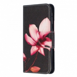 Flip Case Für Samsung Galaxy A20e Rosa Blume