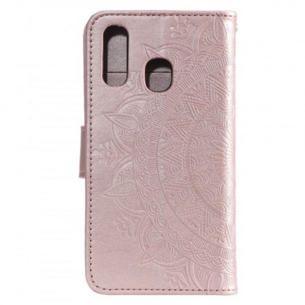 Flip Case Für Samsung Galaxy A20e Sonnen-mandala