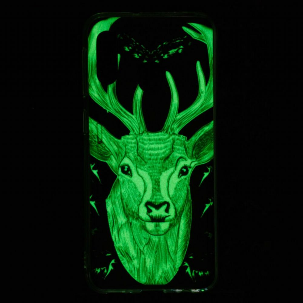 Handyhülle Für Samsung Galaxy A20e Fluoreszierender Majestätischer Hirsch