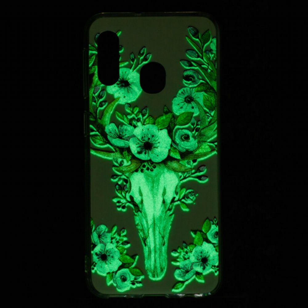 Hülle Für Samsung Galaxy A20e Fluoreszierender Blütenelch