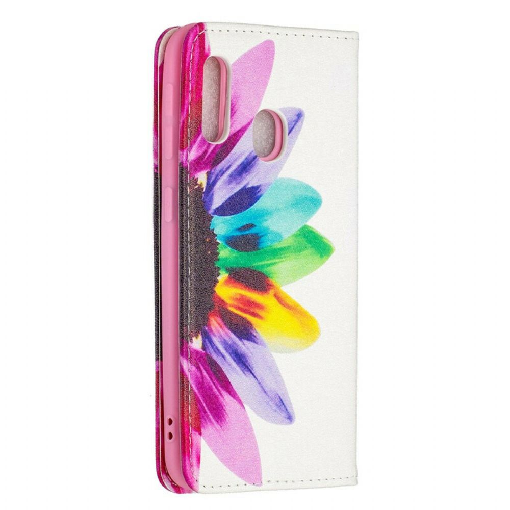 Schutzhülle Für Samsung Galaxy A20e Flip Case Aquarell Blume