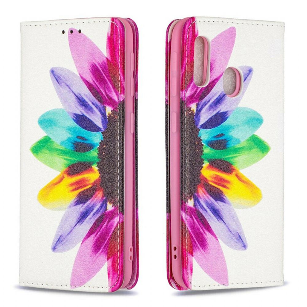 Schutzhülle Für Samsung Galaxy A20e Flip Case Aquarell Blume