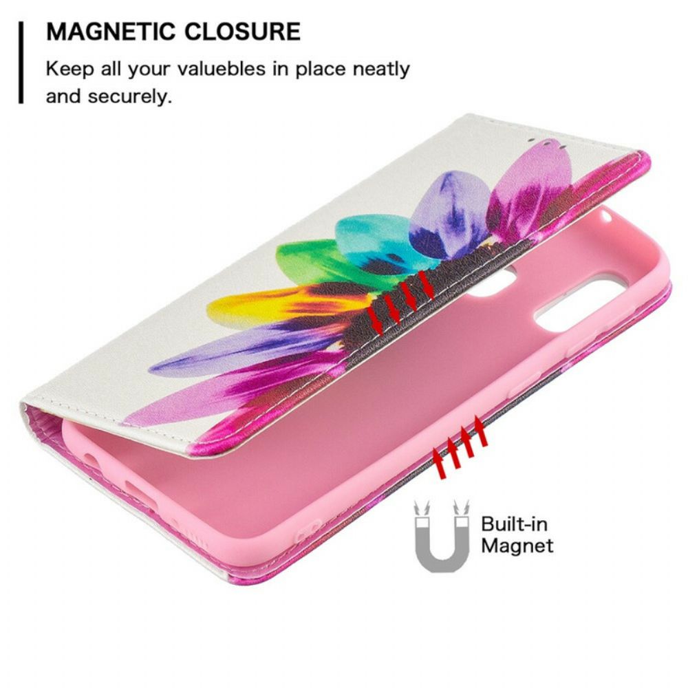 Schutzhülle Für Samsung Galaxy A20e Flip Case Aquarell Blume