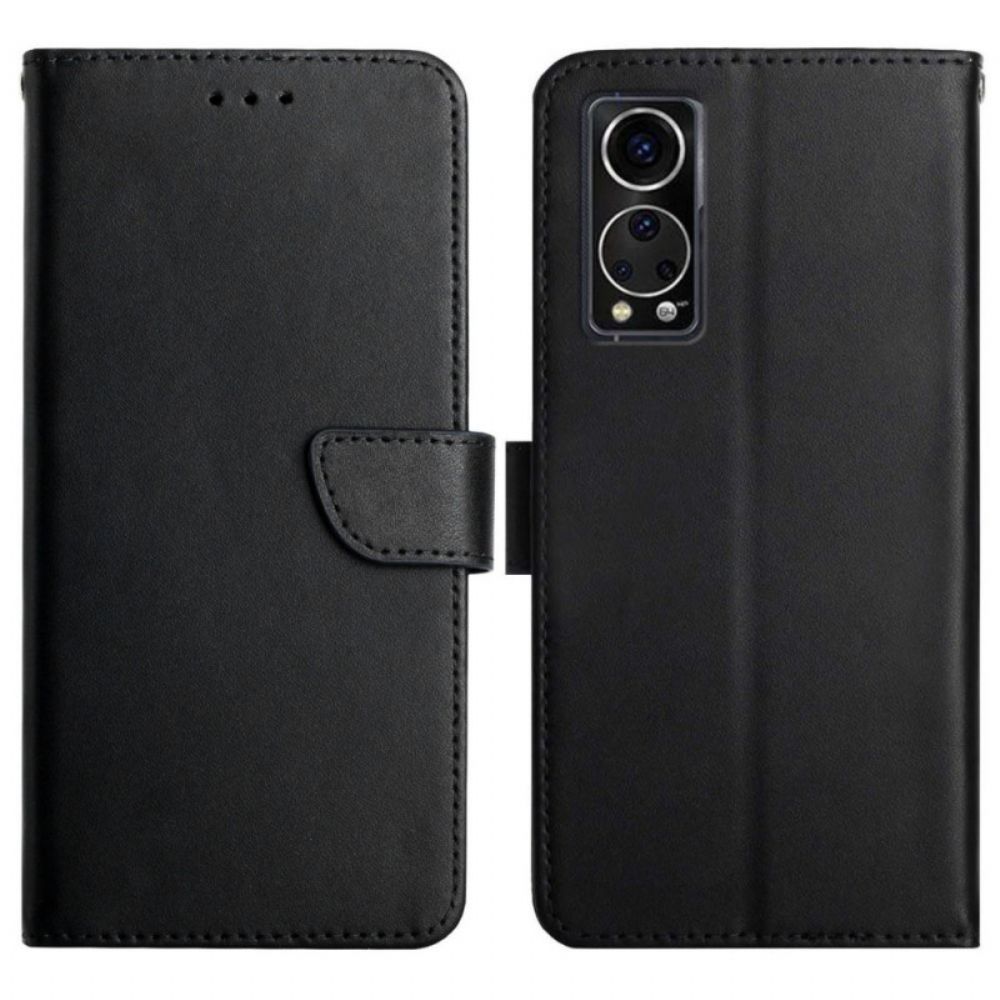 Flip Case Für ZTE Axon 30 5G Echtes Nappaleder