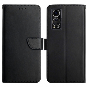 Flip Case Für ZTE Axon 30 5G Echtes Nappaleder