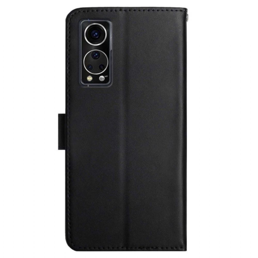 Flip Case Für ZTE Axon 30 5G Echtes Nappaleder