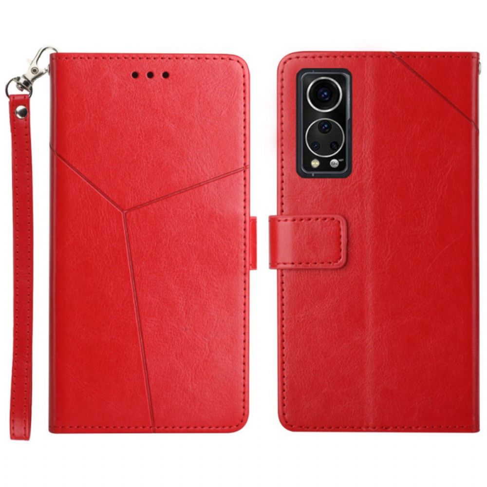 Lederhüllen Für ZTE Axon 30 5G Geo Y Design Leather Style