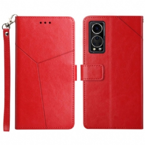 Lederhüllen Für ZTE Axon 30 5G Geo Y Design Leather Style