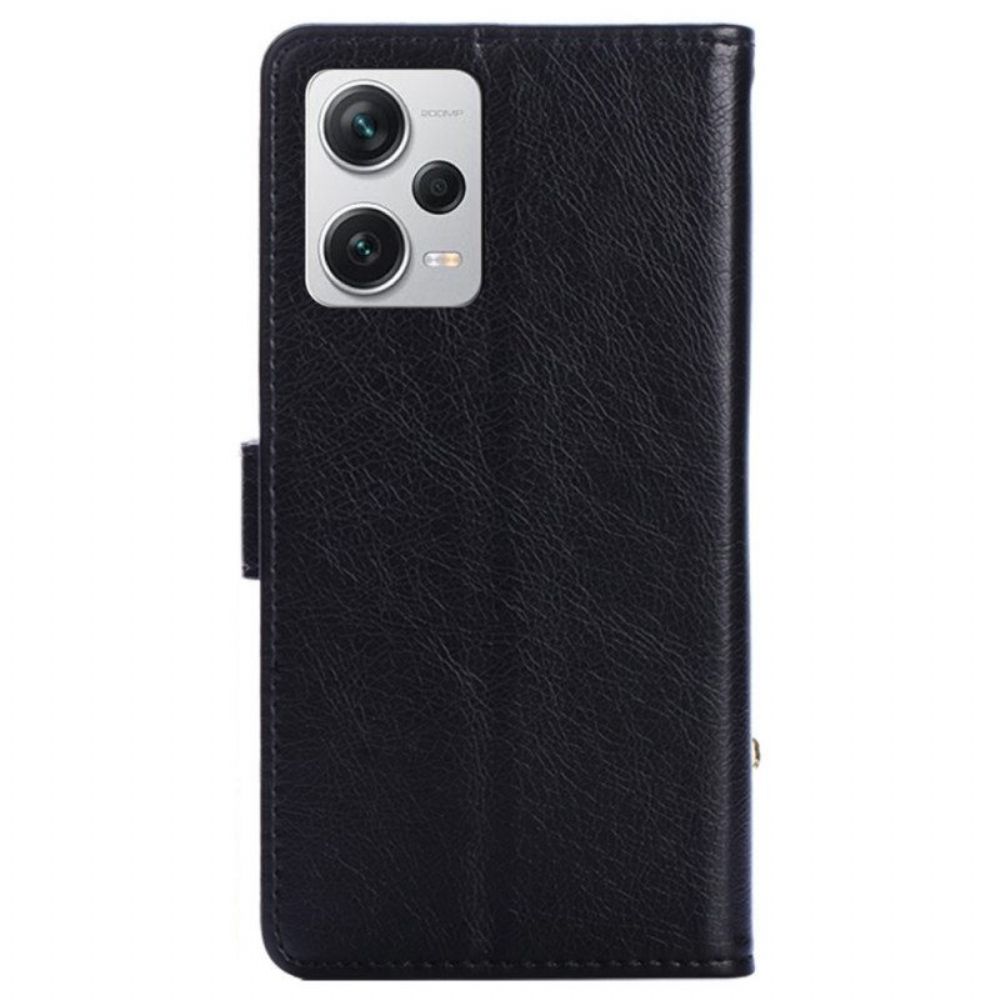 Flip Case Für Xiaomi Redmi Note 12 Pro Plus Geldbörse Mit Reißverschluss