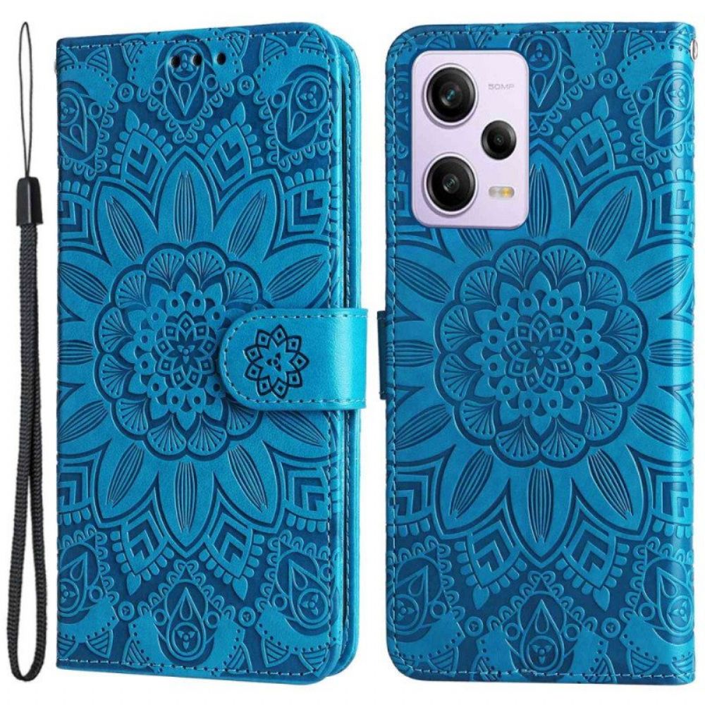 Flip Case Für Xiaomi Redmi Note 12 Pro Plus Mit Kordel Mandala-dekoration Mit Riemen