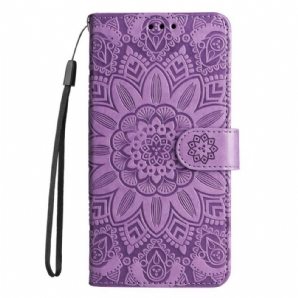 Flip Case Für Xiaomi Redmi Note 12 Pro Plus Mit Kordel Mandala-dekoration Mit Riemen